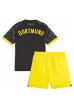 Borussia Dortmund Babyklær Borte Fotballdrakt til barn 2023-24 Korte ermer (+ Korte bukser)